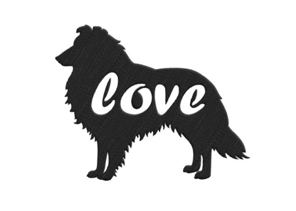 A Cozy Collie Silhouette for Personalized Keepsakes