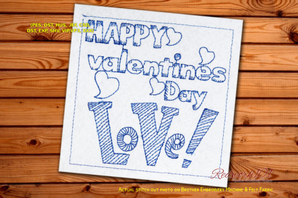 A Designer's Look at the Happy Valentines Day Love Redwork