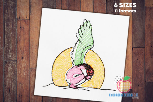 A Designer’s Review of the Sad Sitting Angel Embroidery File