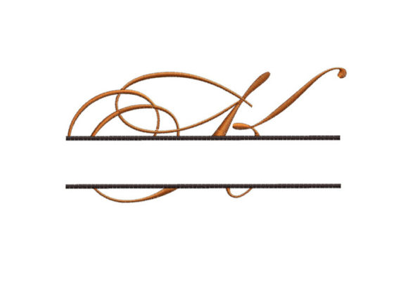 A Detailed Look at the Split Monogram Font Letter K