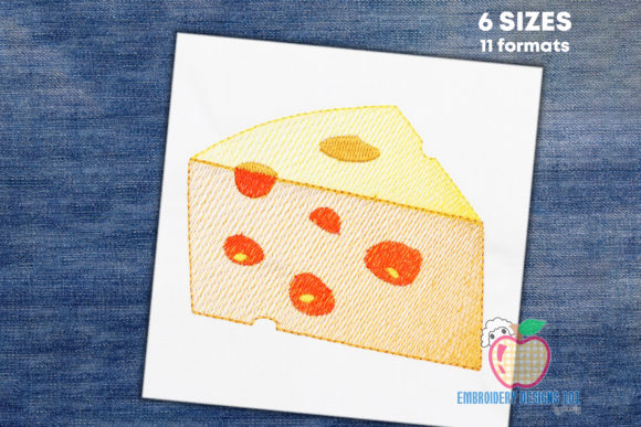 A Simple Cheese Embroidery Design with Unexpected Charm