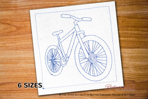 An Embroidery Designer Reviews Realistic Bicycle Redwork