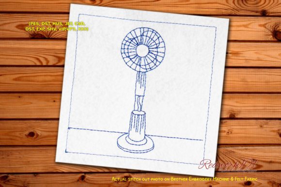 An Embroidery Designer's Review: The Cooling Fan Redwork Design