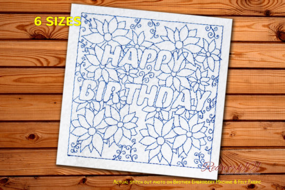 Happy Birthday with Flowers Embroidery Pattern: A Designer’s Review