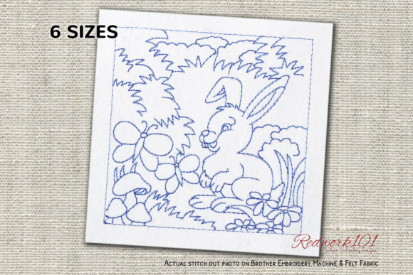 Rabbit with Butterflies Redwork: A Designer's Practical Review