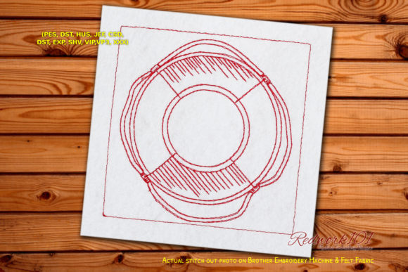 Rescue Lifebelt Redwork Review for Boutique Apparel