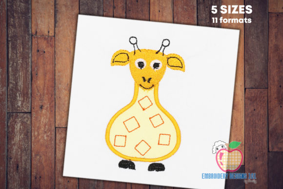 Review: The Cartoon of Giraffe Applique Embroidery Design