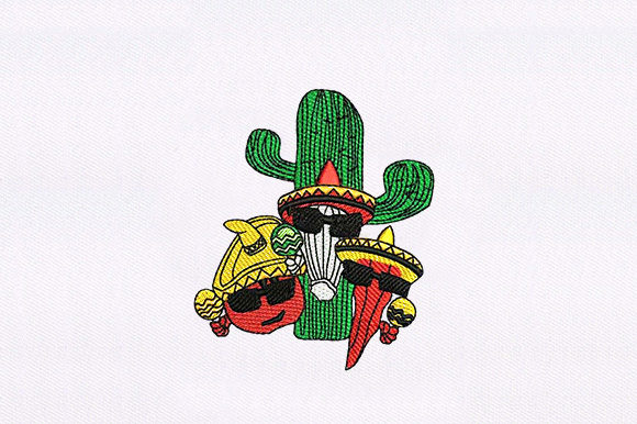 Saguaro Plant: Festive Cactus Embroidery for Seasonal Gifts